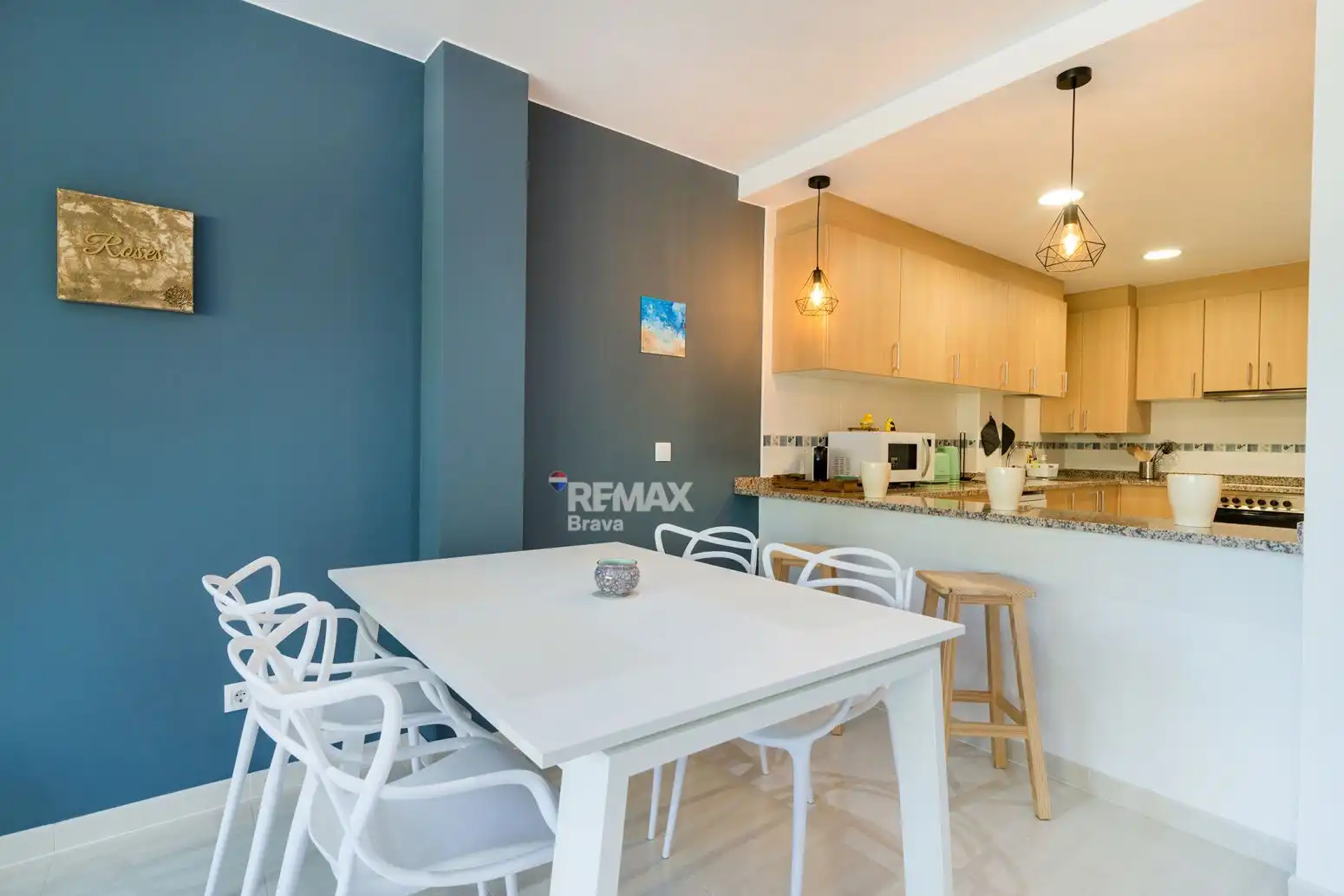 Dining room of Flat for sale in Roses  with Air Conditioner, Heating and Terrace