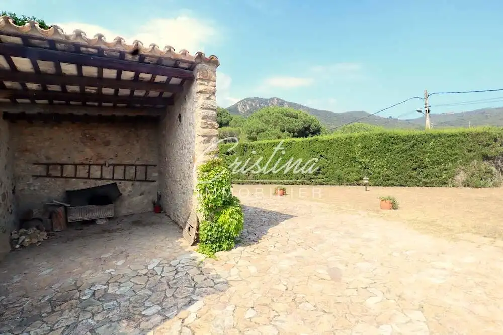 Terrasse von Country house zum Verkauf in Santa Cristina d'Aro mit Heizung, Privatgarten und Schwimmbad
