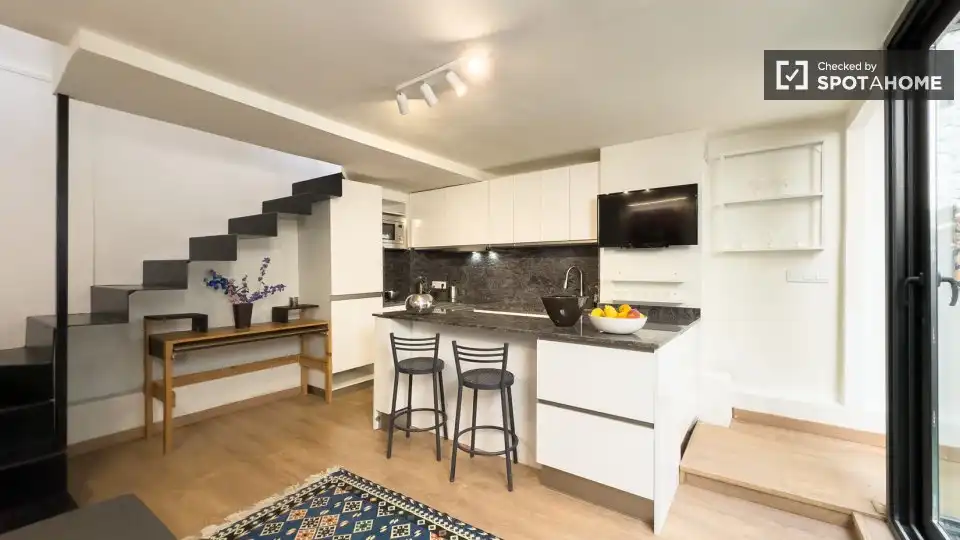 Cocina de Piso de alquiler en Barcelona con Aire acondicionado, Calefacción y Amueblado