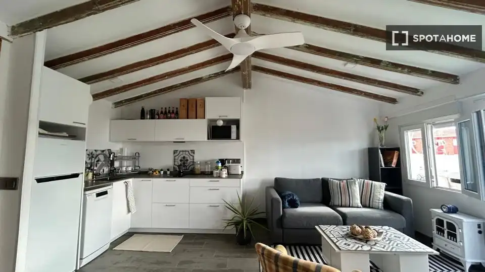 Wohnzimmer von Wohnungen zur untervermieten in Villajoyosa / La Vila Joiosa mit Klimaanlage, Terrasse und Möbliert