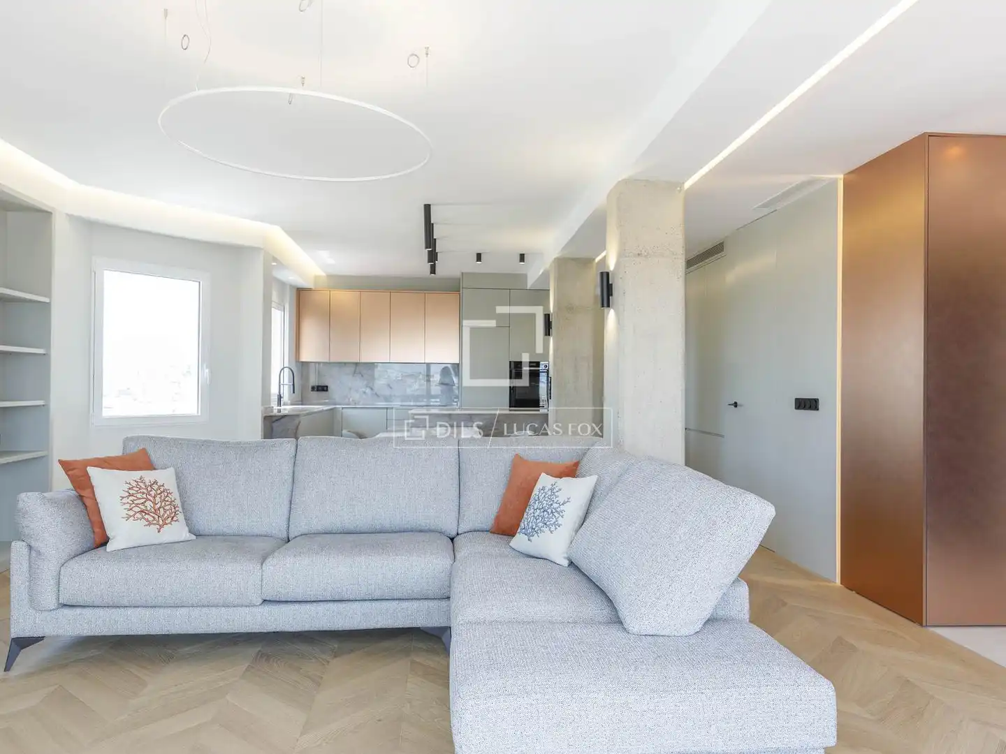 Living room of Attic for rent in Valencia  with Air Conditioner, Heating and Parquet flooring