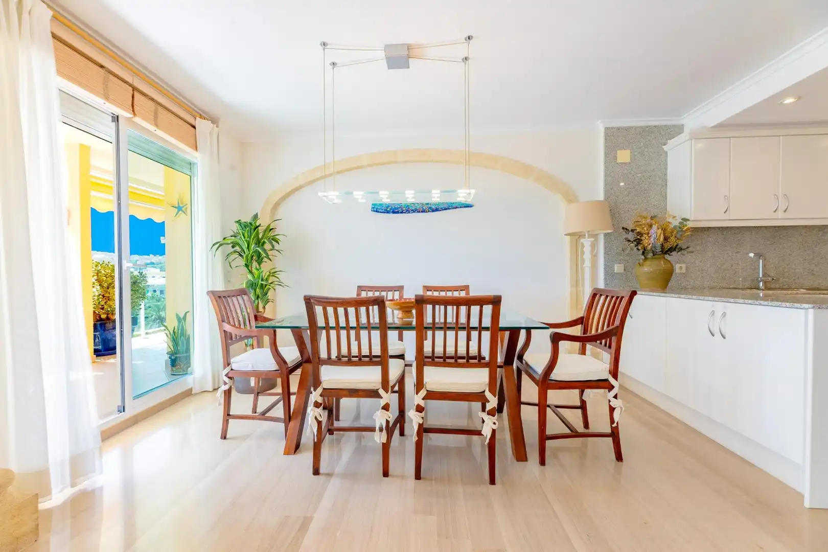 Comedor de Piso en venta en Jávea / Xàbia con Aire acondicionado, Jardín privado y Terraza