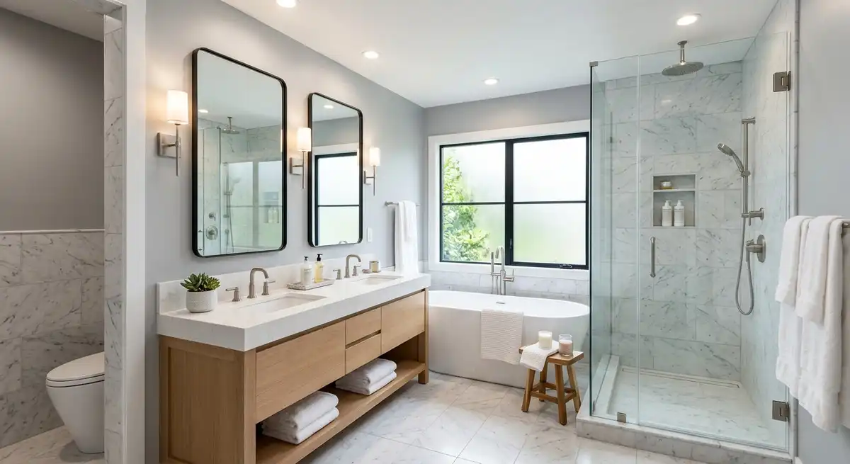 Baño de Casa adosada en venta en Madrid con Calefacción y Jardín privado