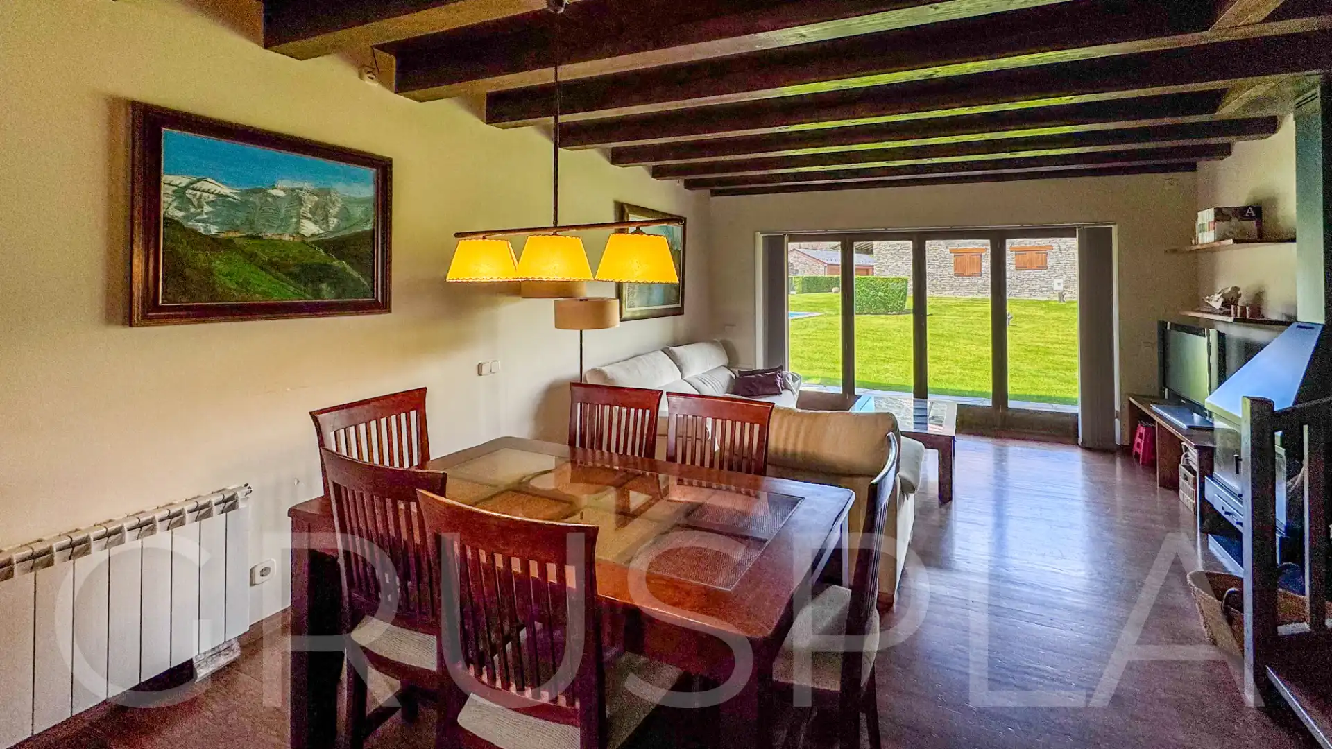 Esszimmer von Einfamilien-Reihenhaus zum Verkauf in Bellver de Cerdanya mit Heizung, Parkett und Gemeinschaftspool