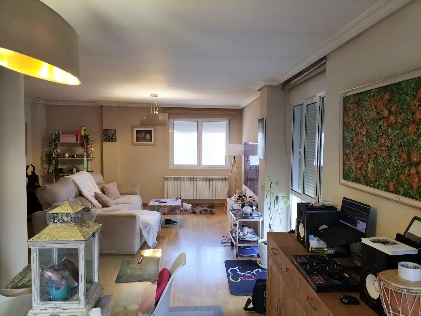 Sala de estar de Casa o chalet en venta en Villalobón con Calefacción, Jardín privado y Parquet