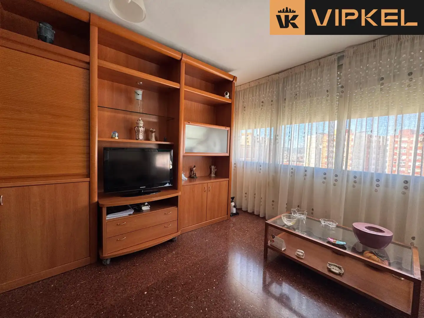 Wohnzimmer von Wohnung zum Verkauf in Cornellà de Llobregat mit Klimaanlage, Heizung und Terrasse