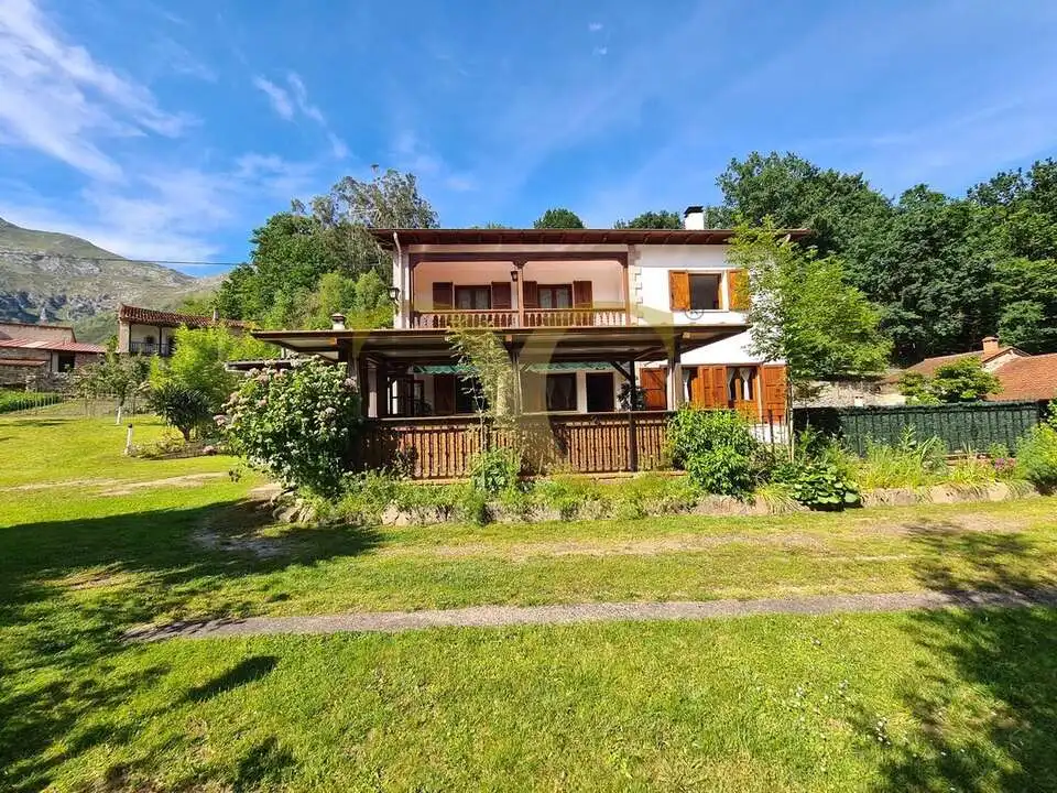Vista exterior de Casa o xalet en venda en Peñamellera Alta amb Calefacció, Jardí privat i Terrassa