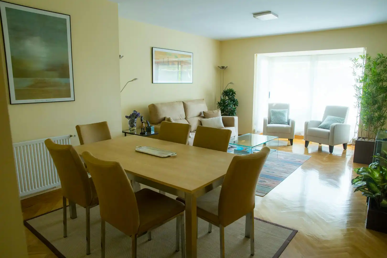 Esszimmer von Wohnung zur Miete in Madrid mit Klimaanlage, Heizung und Privatgarten