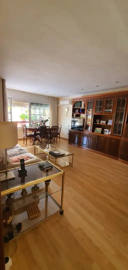 Living room of Flat for sale in Cornellà de Llobregat  with Air Conditioner, Terrace and Furnished