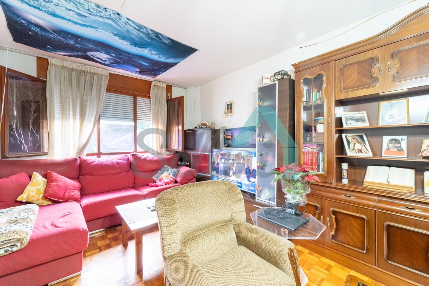 Living room of Flat for sale in Vegadeo  with Parquet flooring, Terrace and Storage room