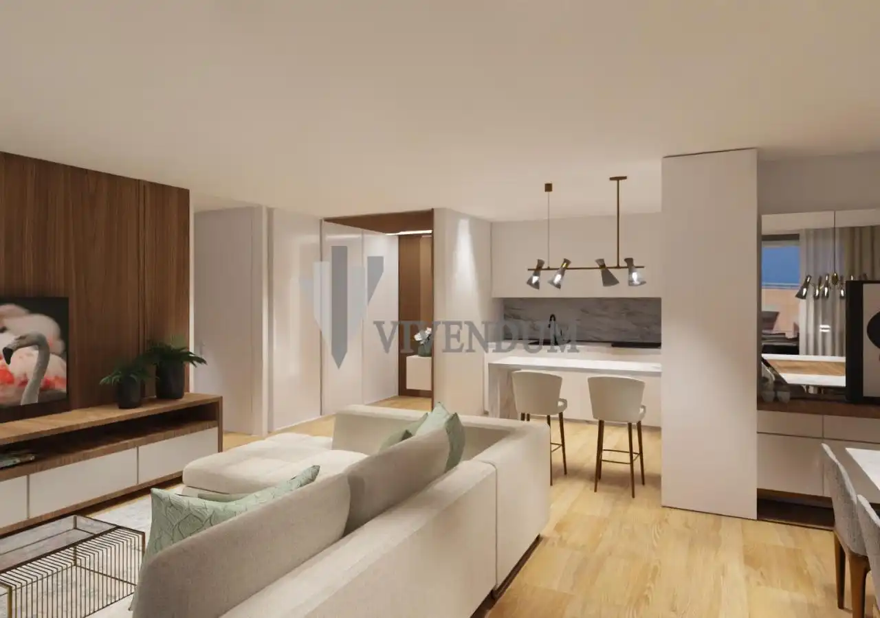 Sala de estar de Apartamento en venta en Vigo  con Calefacción, Terraza y Piscina