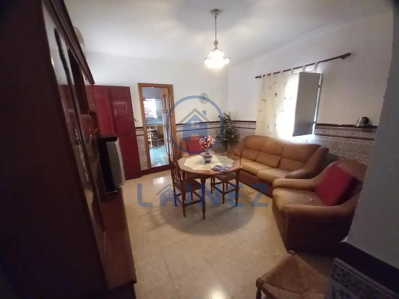Sala d'estar de Casa o xalet en venda en Puebla de Sancho Pérez amb Jardí privat, Terrassa i Traster