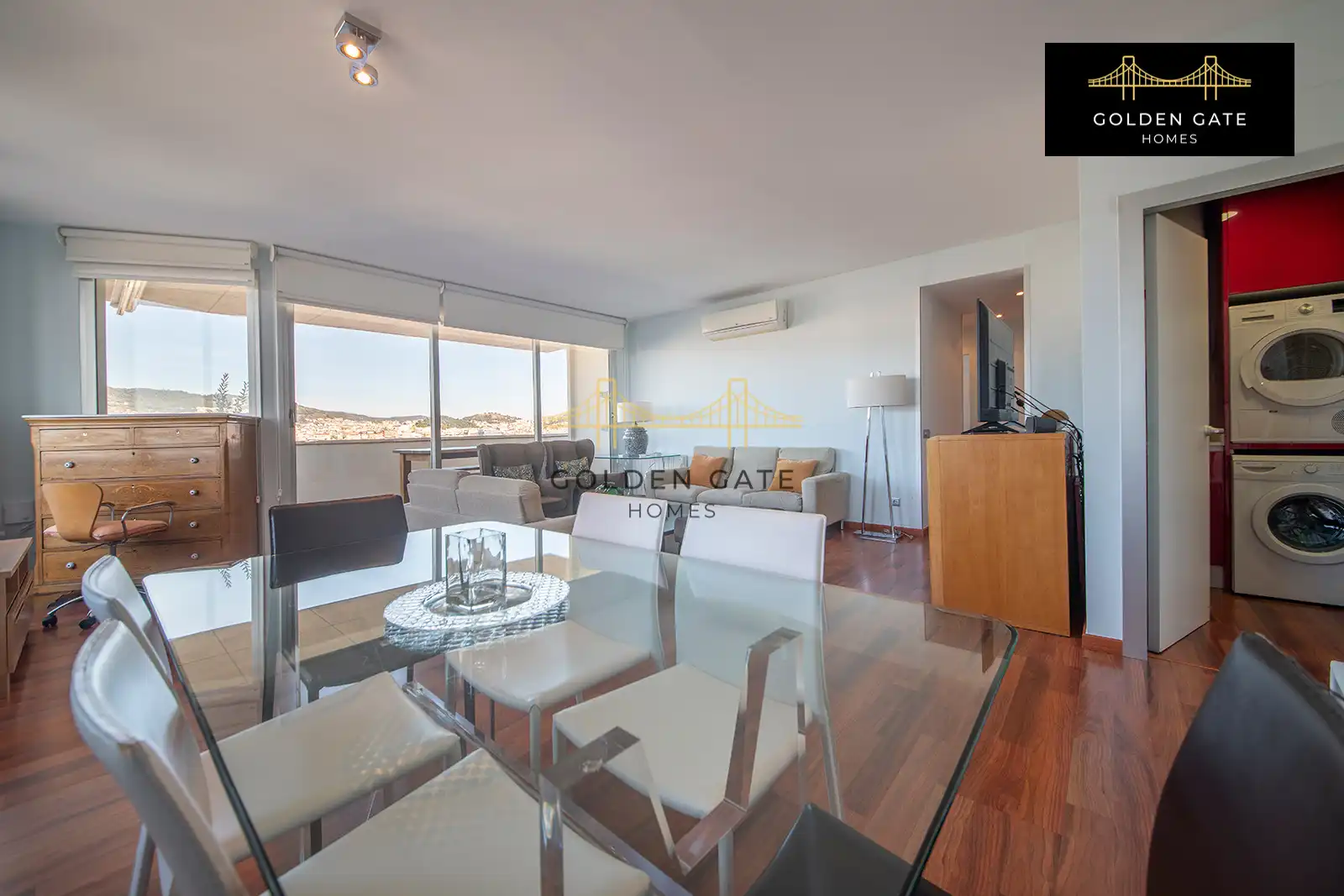 Sala de estar de Piso de alquiler en Barcelona con Aire acondicionado, Calefacción y Parquet