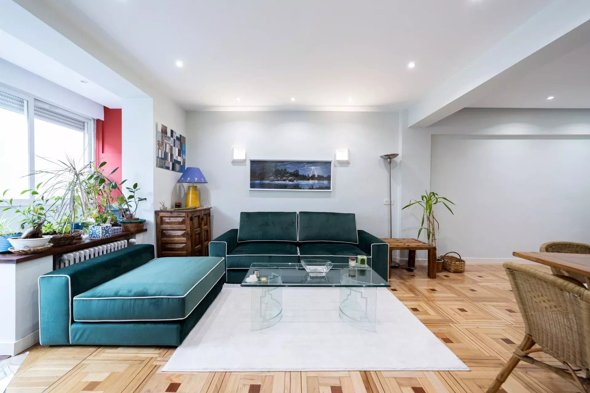 Living room of Flat to rent in  Madrid Capital  with Air Conditioner, Heating and Furnished