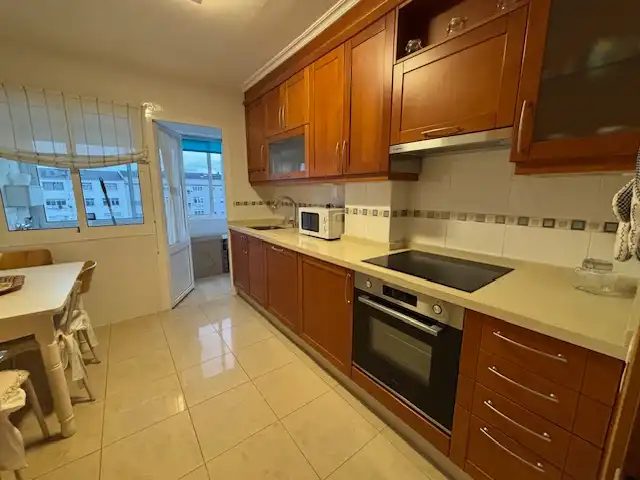 Kitchen of Flat for rent in Ferrol  with Heating, Parquet flooring and Furnished