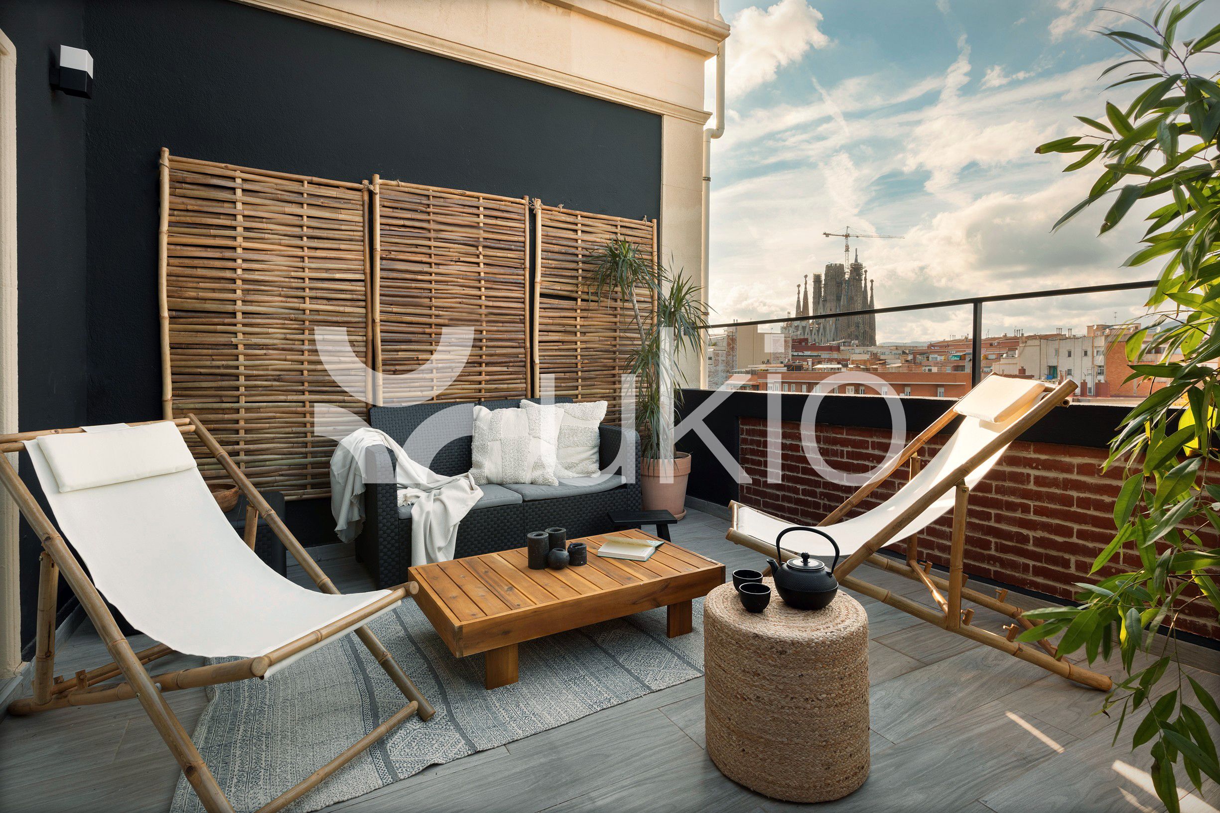 Terrace of Apartment to rent in  Barcelona Capital  with Air Conditioner, Terrace and Furnished