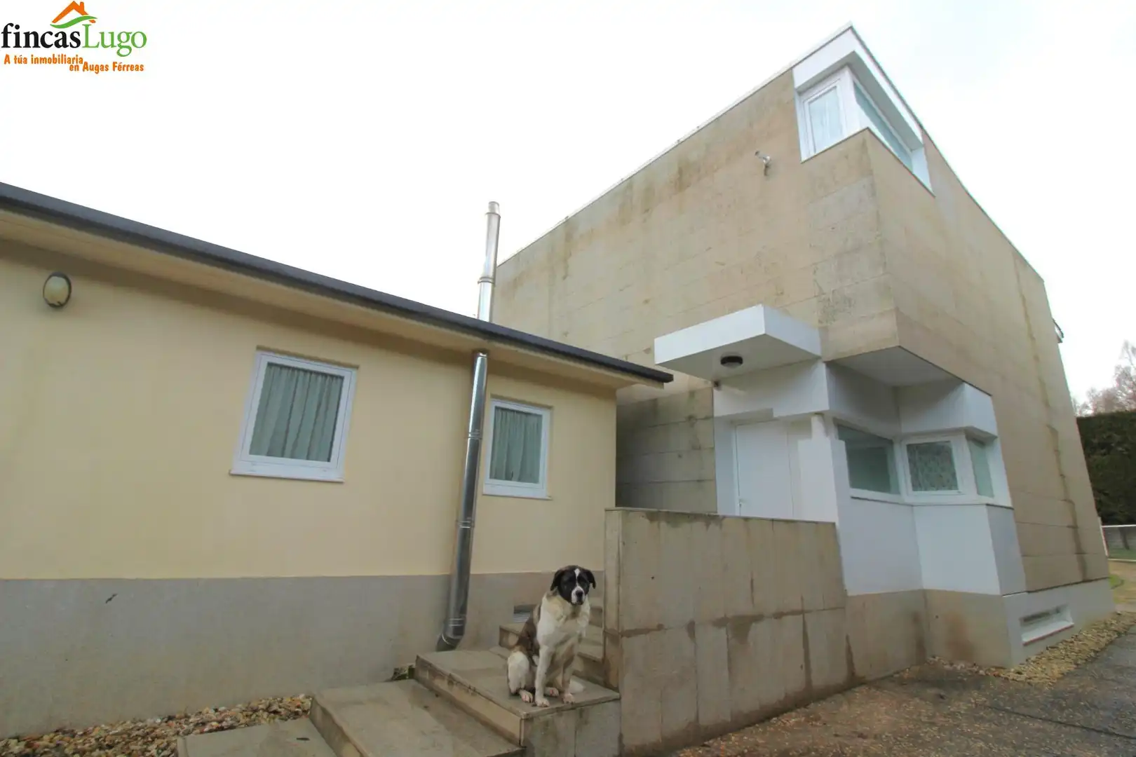 Vista exterior de Casa o chalet en venta en Guntín con Calefacción, Jardín privado y Terraza