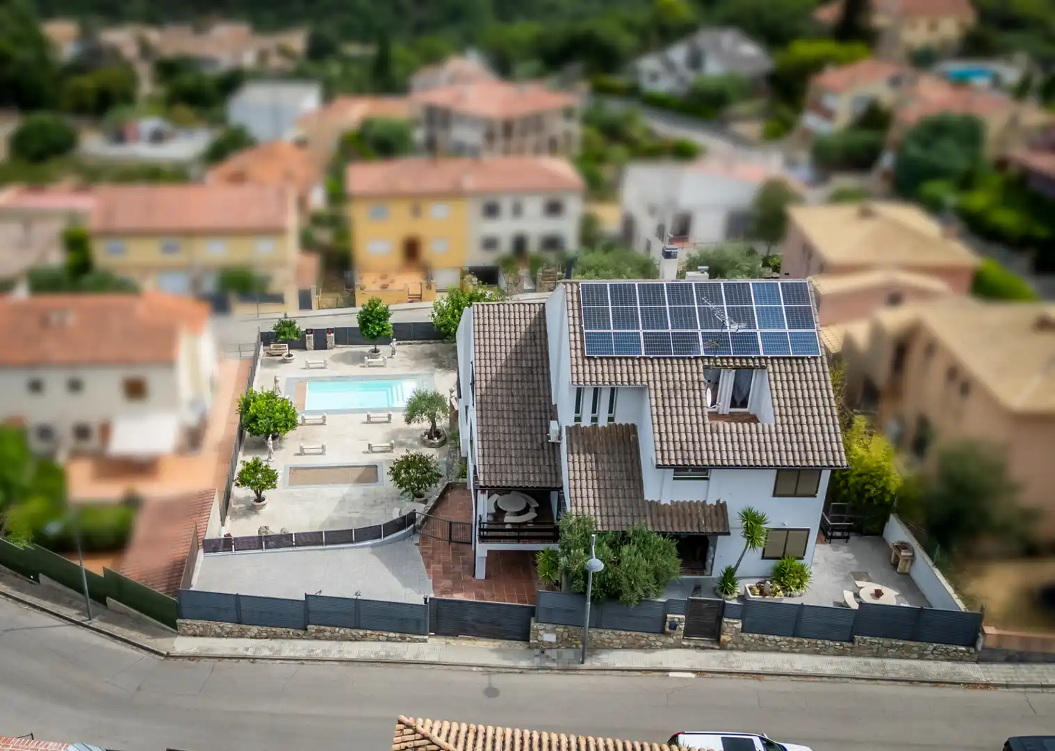 Außenansicht von Haus oder Chalet zum Verkauf in Agullana mit Klimaanlage, Heizung und Privatgarten