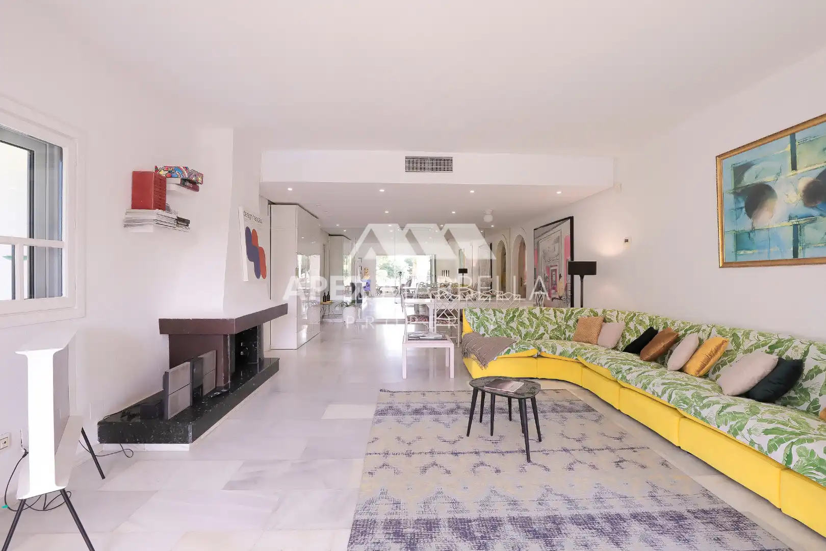 Wohnzimmer von Wohnung zum Verkauf in Marbella mit Klimaanlage, Terrasse und Möbliert