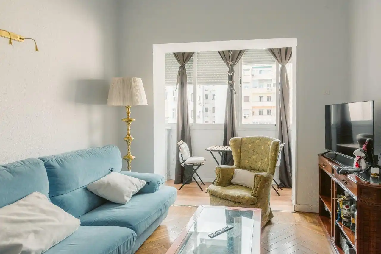 Living room of Flat for rent in Madrid