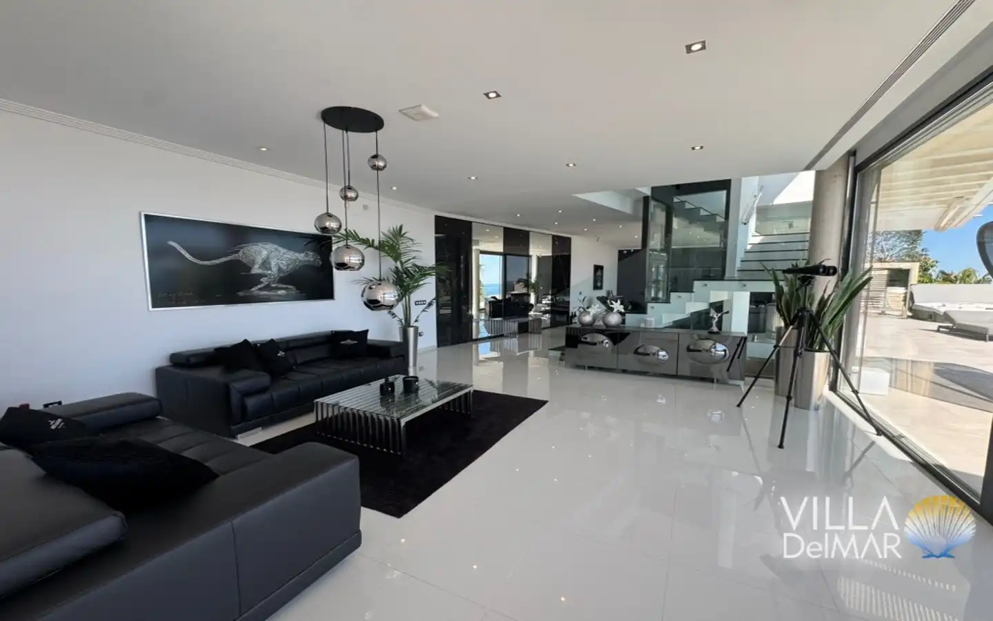 Wohnzimmer von Haus oder Chalet zum Verkauf in Calpe / Calp mit Klimaanlage, Heizung und Privatgarten