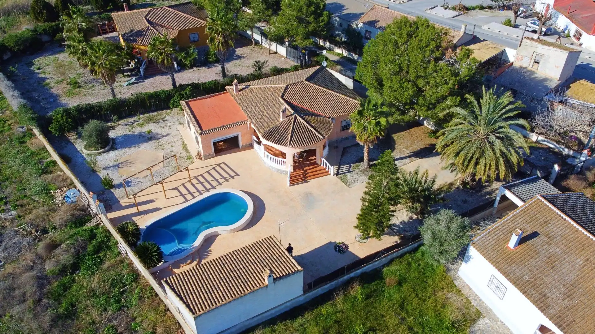 Vista exterior de Casa o xalet en venda en Dolores amb Aire condicionat, Terrassa i Piscina