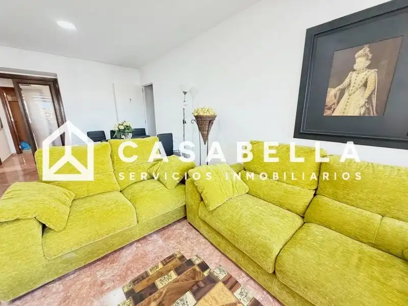 Wohnzimmer von Wohnung zur Miete in Valencia mit Klimaanlage, Heizung und Terrasse