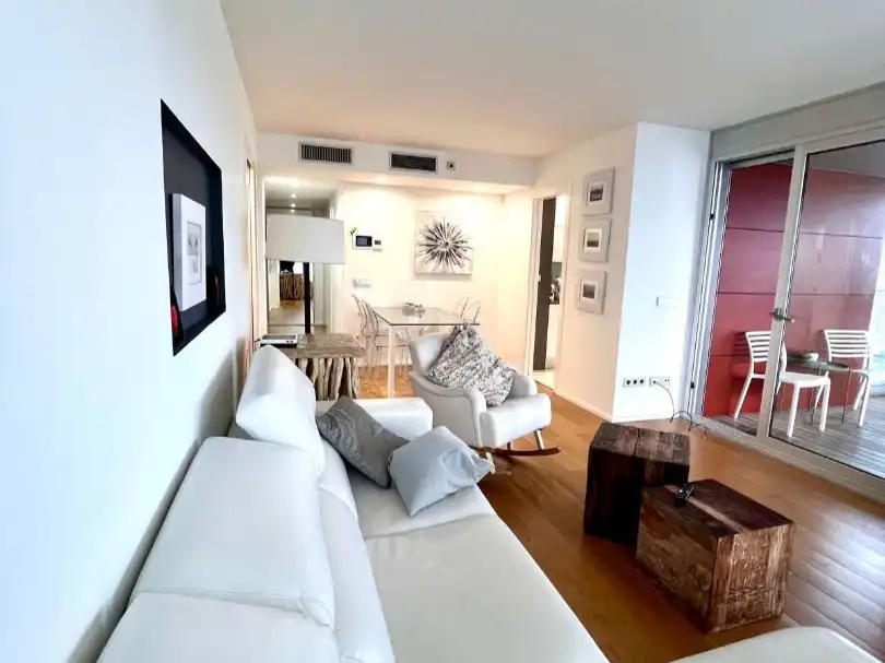 Living room of Apartments for rent in Eivissa  with Air Conditioner, Heating and Parquet flooring