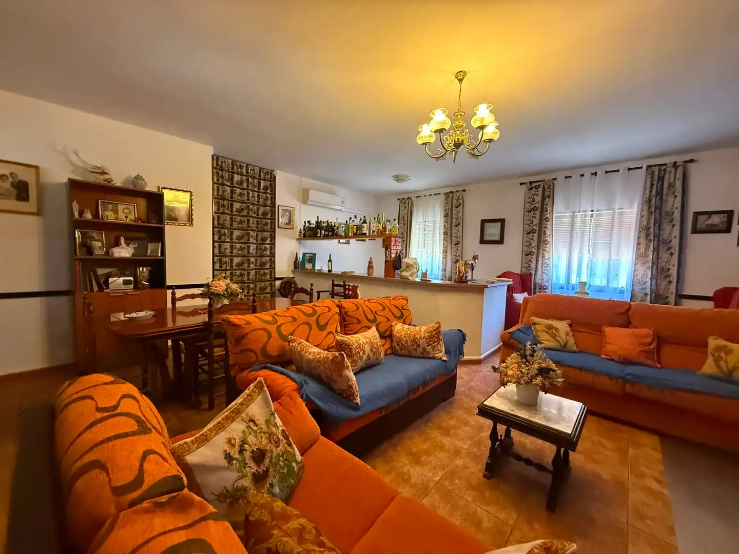 Sala de estar de Casa o chalet en venta en Argamasilla de Alba con Jardín privado, Terraza y Piscina
