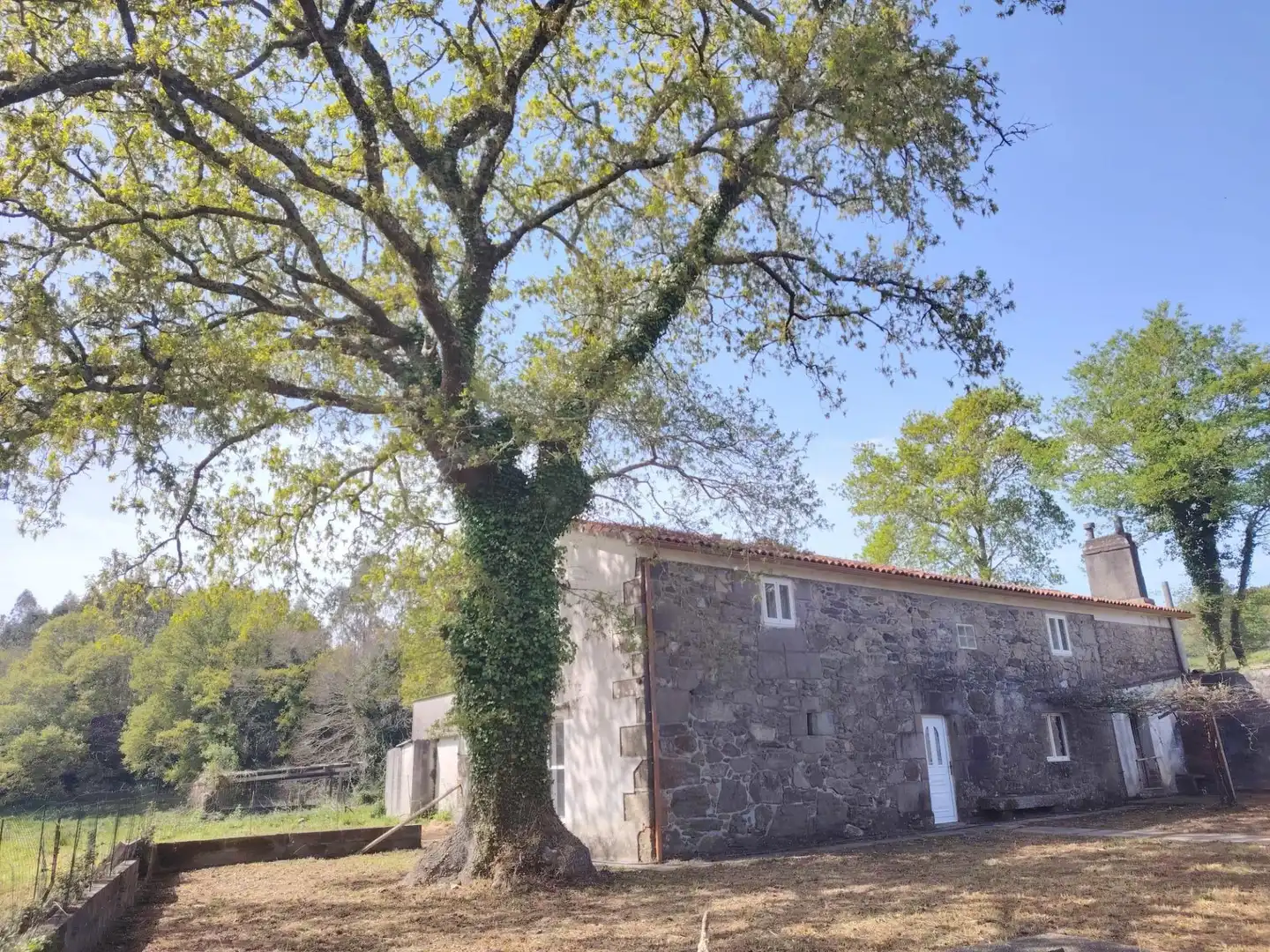 Vista exterior de Finca rústica en venda en Negreira amb Terrassa