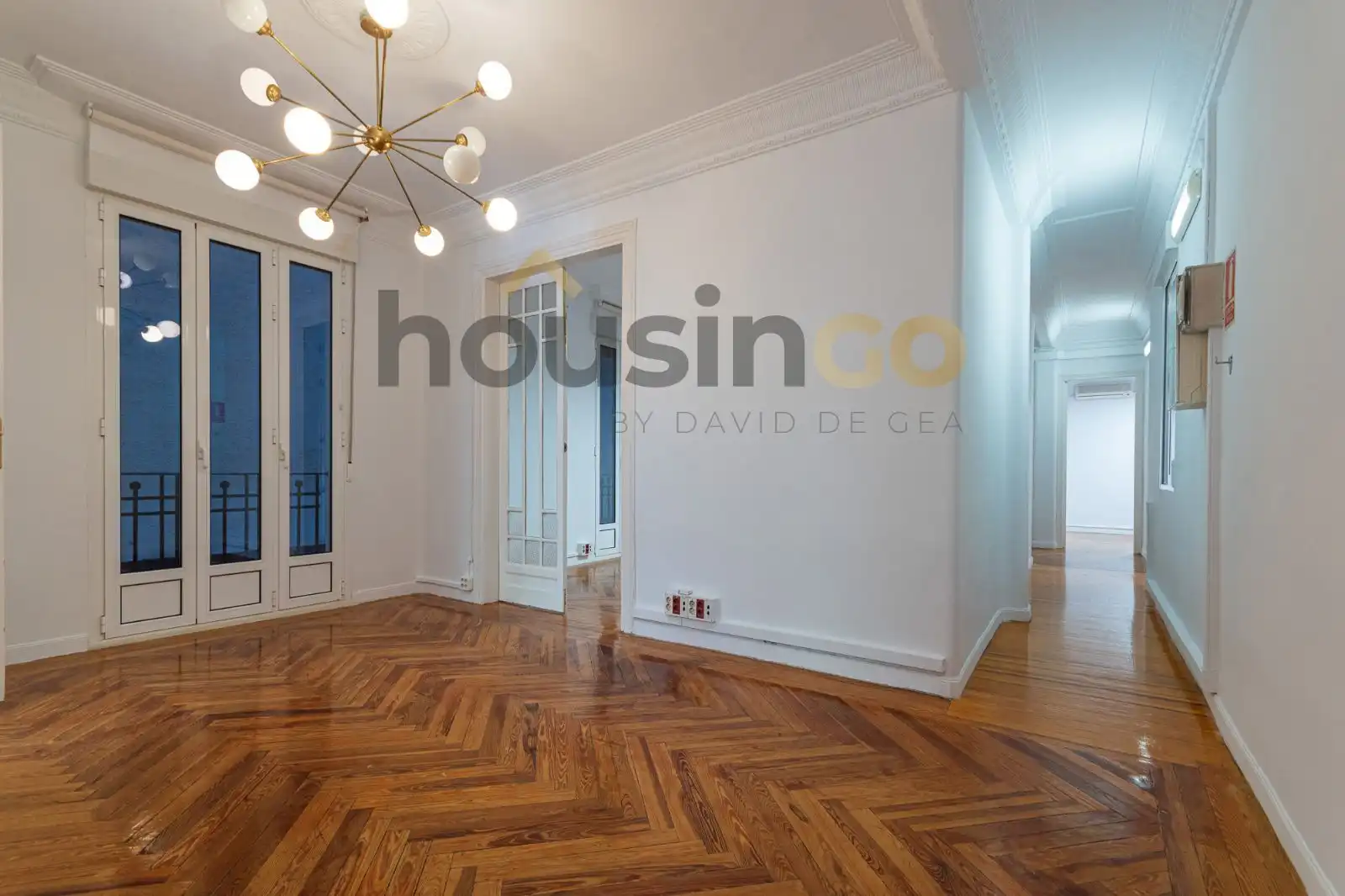 Living room of Office for rent in Madrid  with Air Conditioner, Heating and Balcony