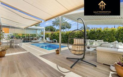 Terrace of House or chalet to rent in Marbella  with Air Conditioner and Swimming Pool