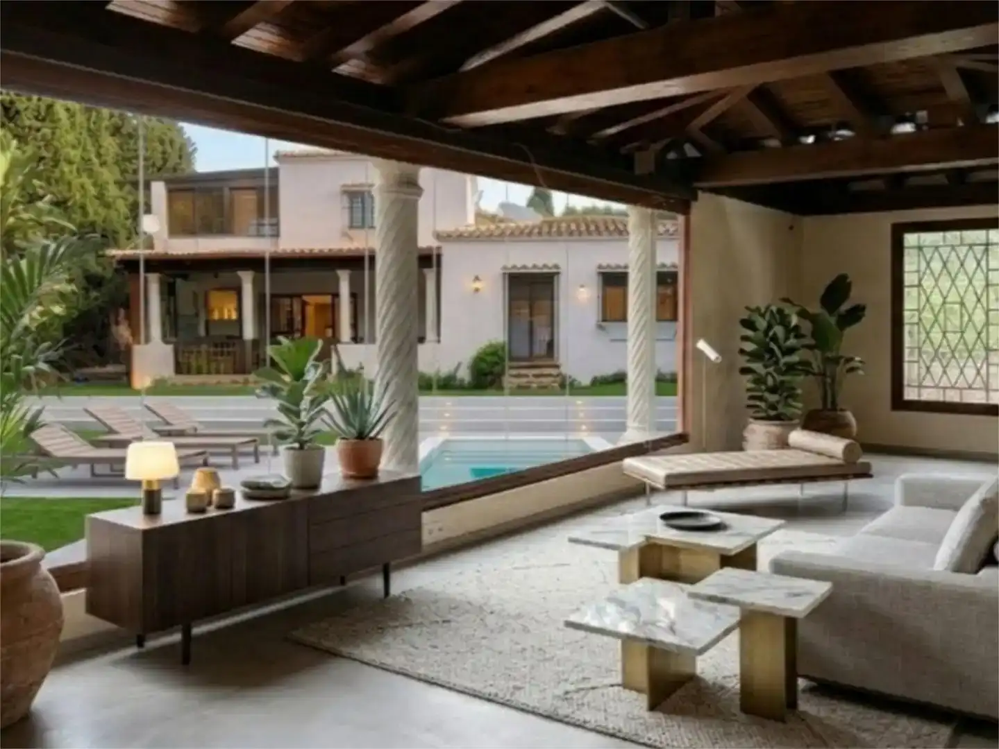Terrassa de Casa o xalet en venda en Marbella amb Piscina