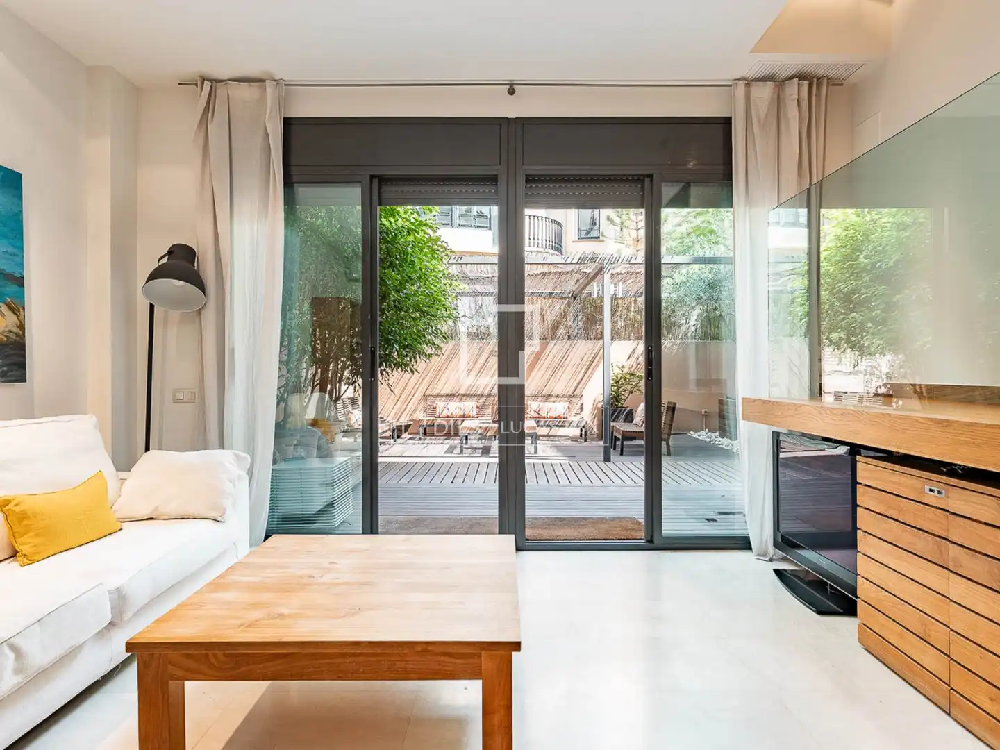 Terraza de Piso de alquiler en Barcelona con Aire acondicionado, Calefacción y Parquet