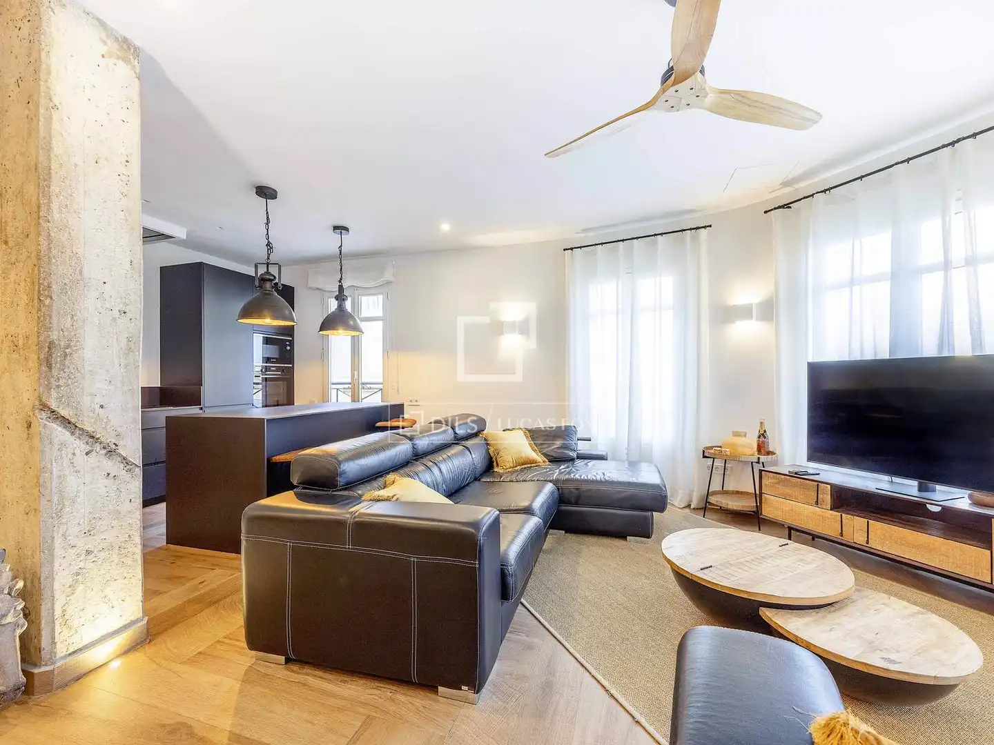 Sala de estar de Piso de alquiler en Valencia con Aire acondicionado, Calefacción y Parquet