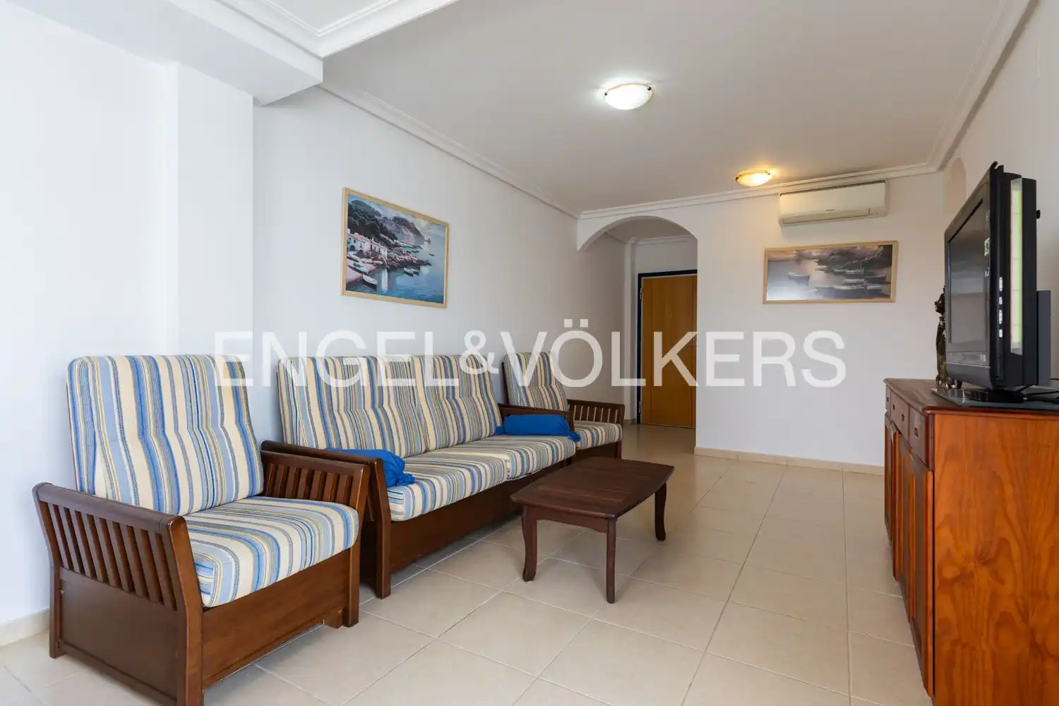 Sala de estar de Piso en venta en Dénia con Aire acondicionado, Calefacción y Piscina