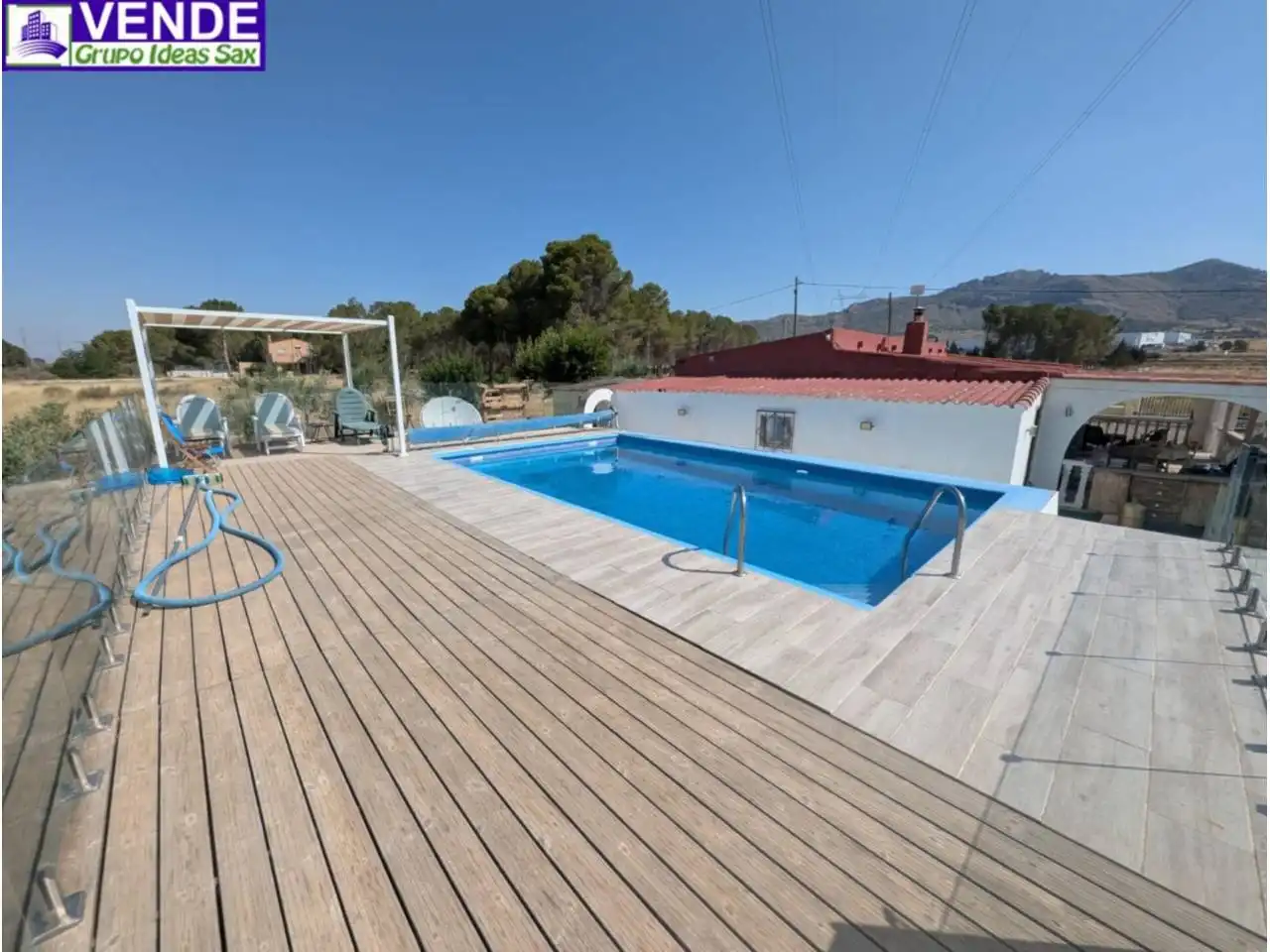 Piscina de Finca rústica en venta en Sax con Aire acondicionado, Jardín privado y Piscina