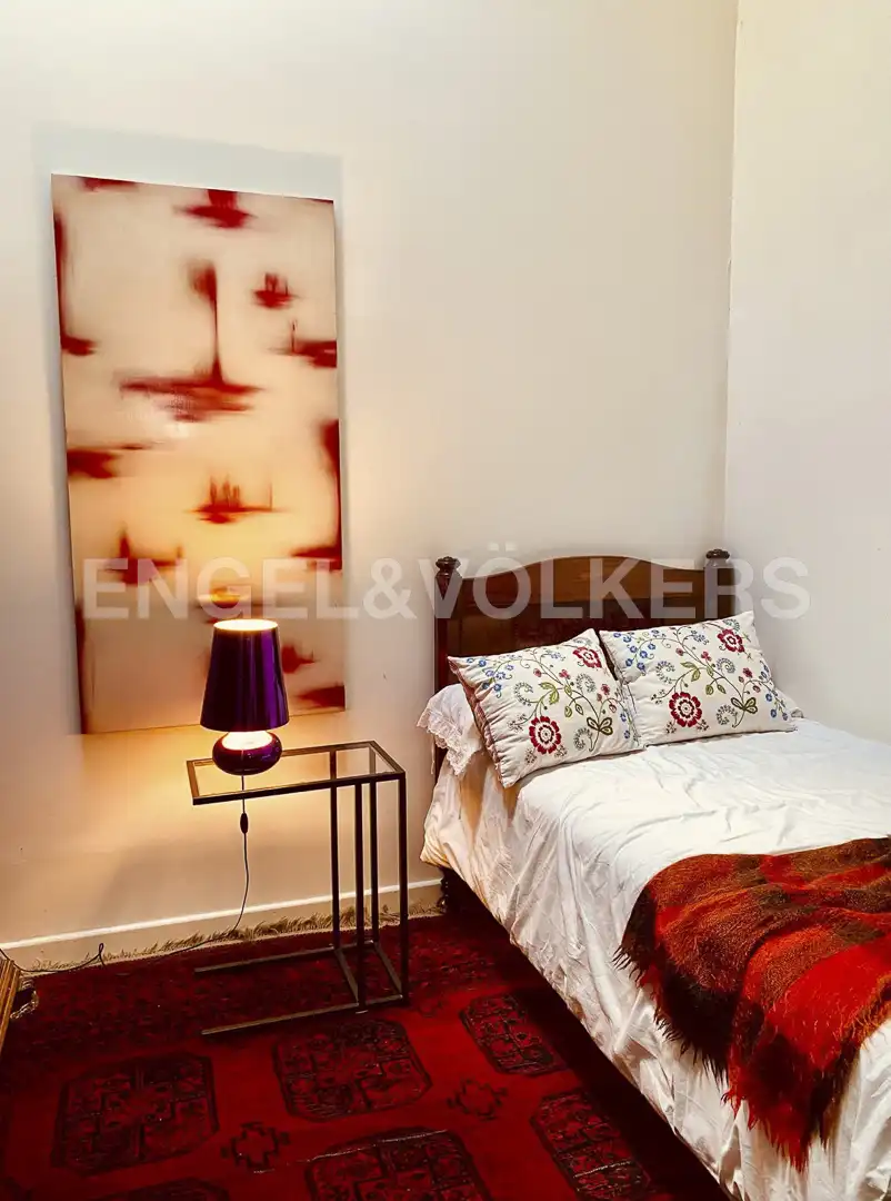 Schlafzimmer von Wohnung zur Miete in Barcelona mit Klimaanlage, Heizung und Privatgarten