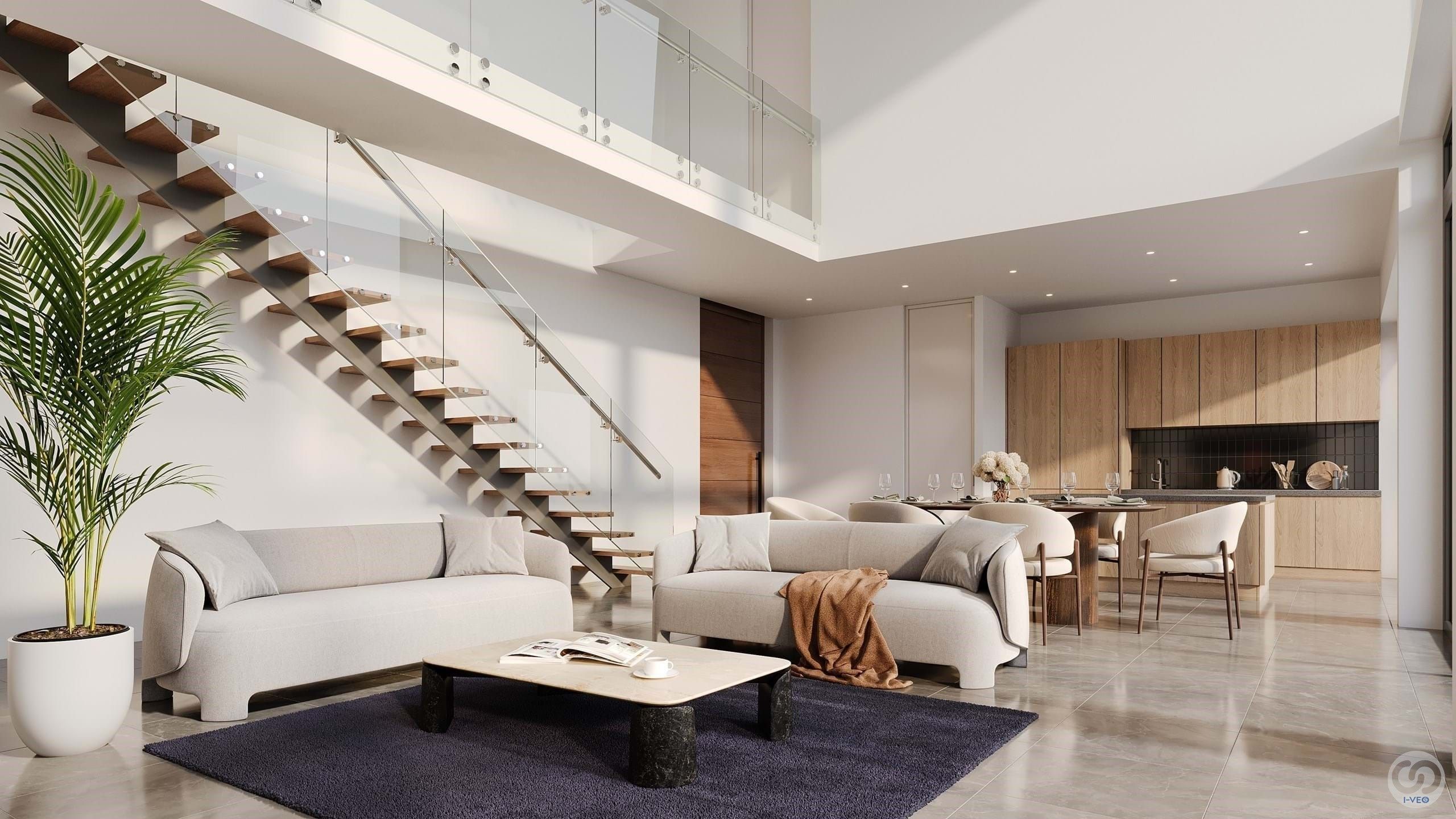 Sala d'estar de Casa adosada en venda en Calpe / Calp amb Aire condicionat, Terrassa i Piscina