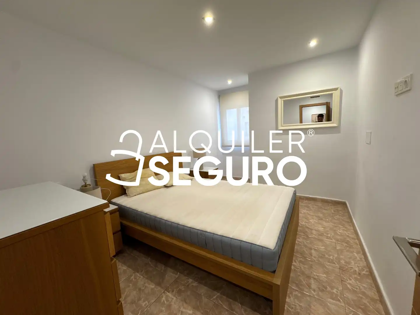 Schlafzimmer von Wohnung zur Miete in Málaga mit Klimaanlage, Terrasse und Möbliert