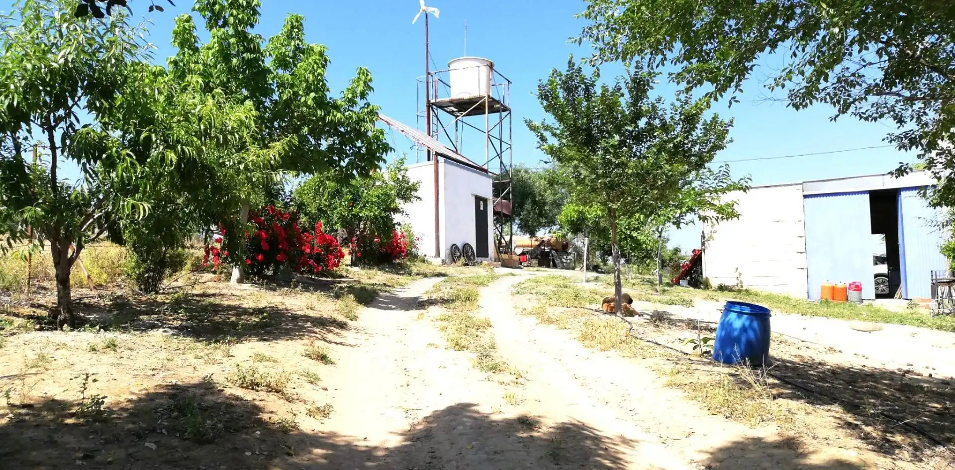Vista exterior de Casa o xalet en venda en Villanueva del Río y Minas amb Jardí privat, Terrassa i Traster