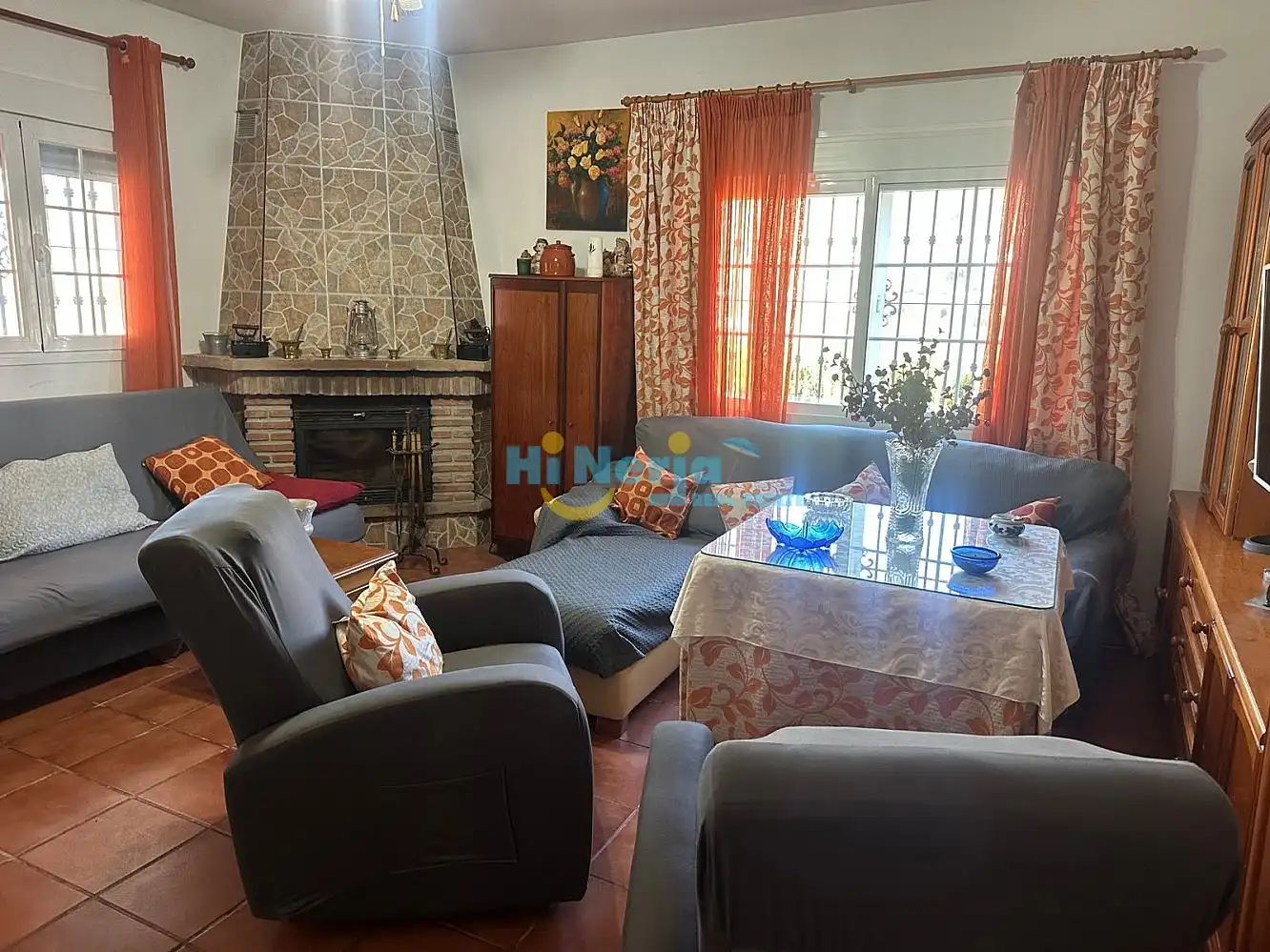 Sala d'estar de Casa o xalet de lloguer en Arenas amb Aire condicionat, Calefacció i Terrassa