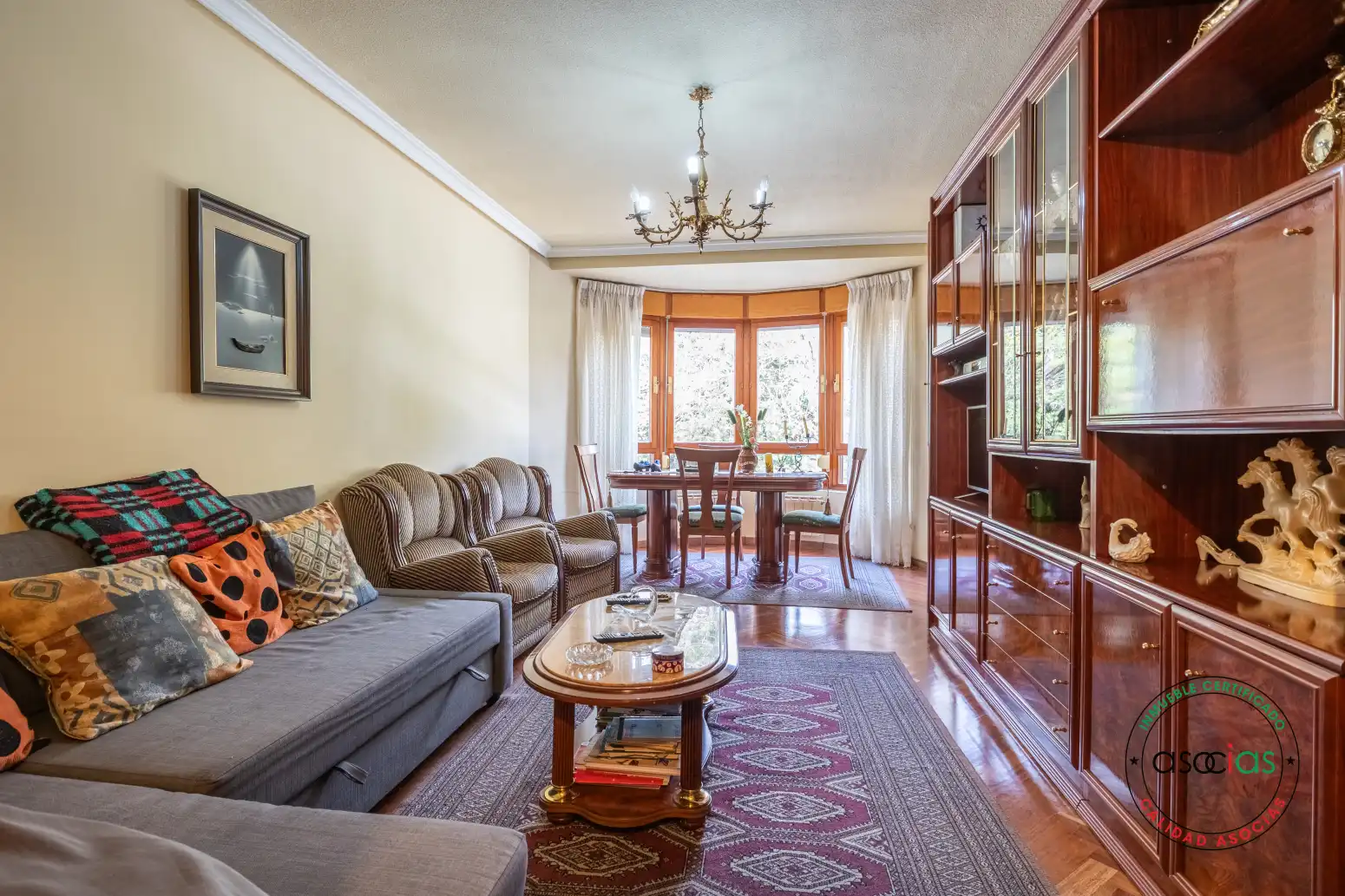 Living room of Flat for sale in Teverga  with Heating, Parquet flooring and Terrace