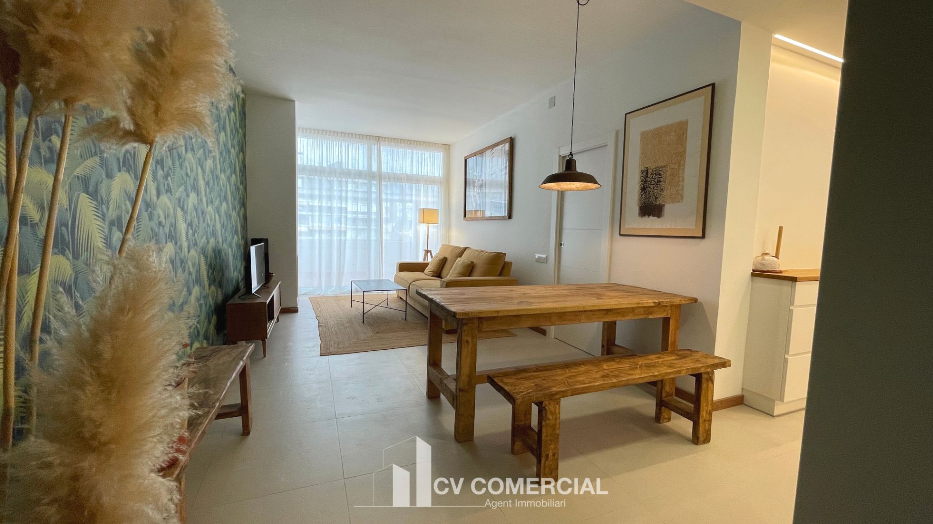 Living room of Attic to rent in  Barcelona Capital  with Heating, Terrace and Furnished