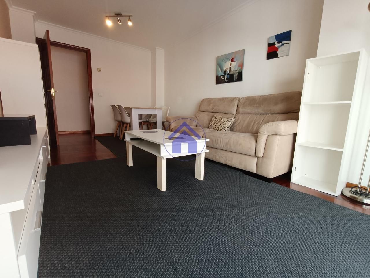 Living room of Flat to rent in Vigo   with Heating, Parquet flooring and Terrace