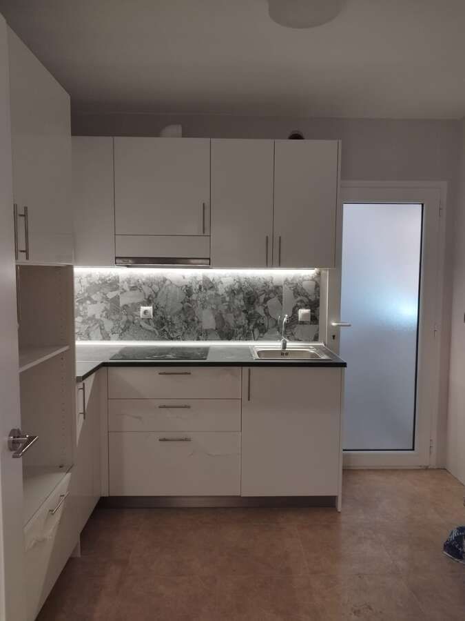 Kitchen of Flat for sale in Roquetas de Mar  with Terrace, Furnished and Balcony