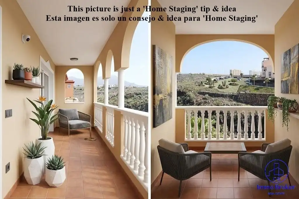 Terraza de Piso en venta en Adeje con Amueblado y Piscina comunitaria