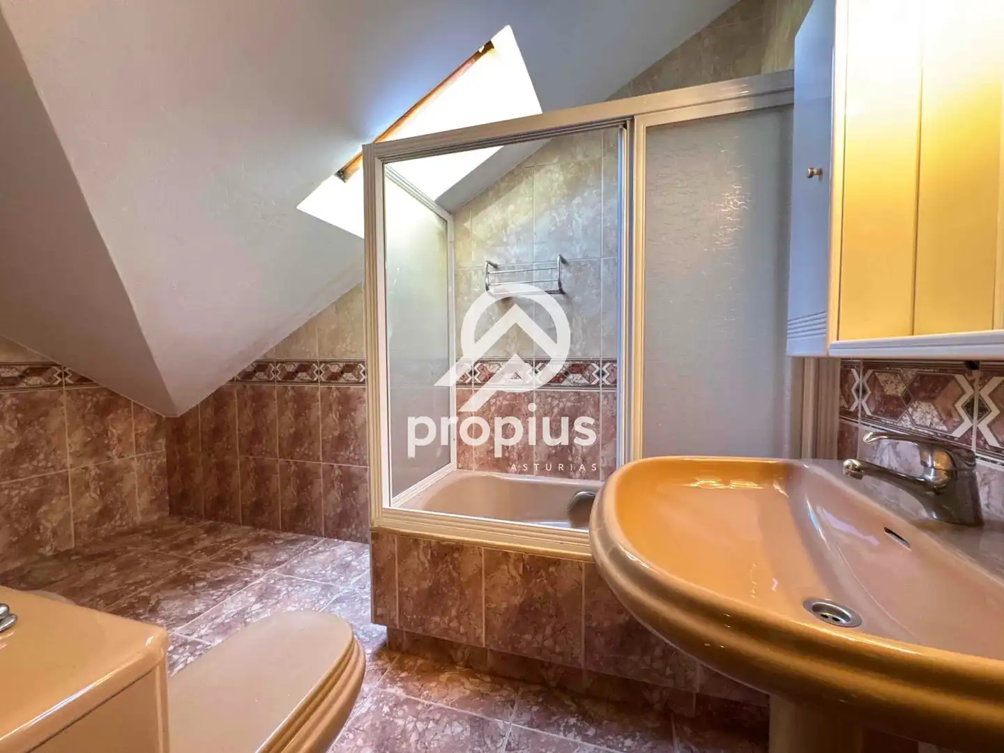 Baño de Casa o chalet en venta en Avilés con Calefacción, Jardín privado y Parquet