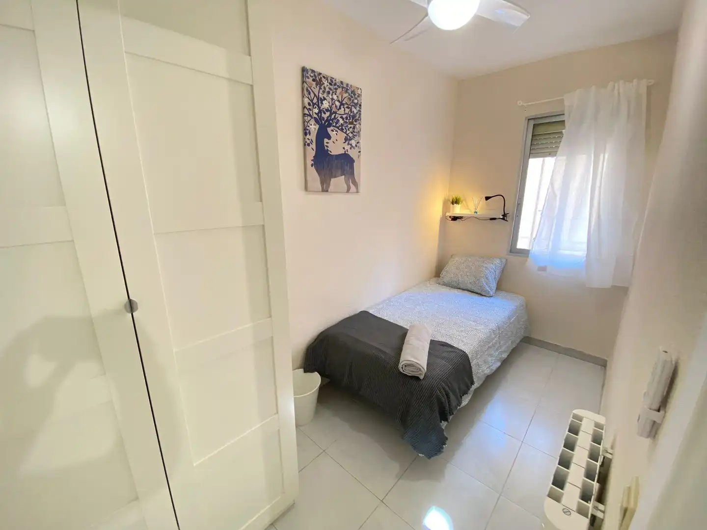 Schlafzimmer von Wohnung zur untervermieten in Madrid mit Heizung, Möbliert und Ofen