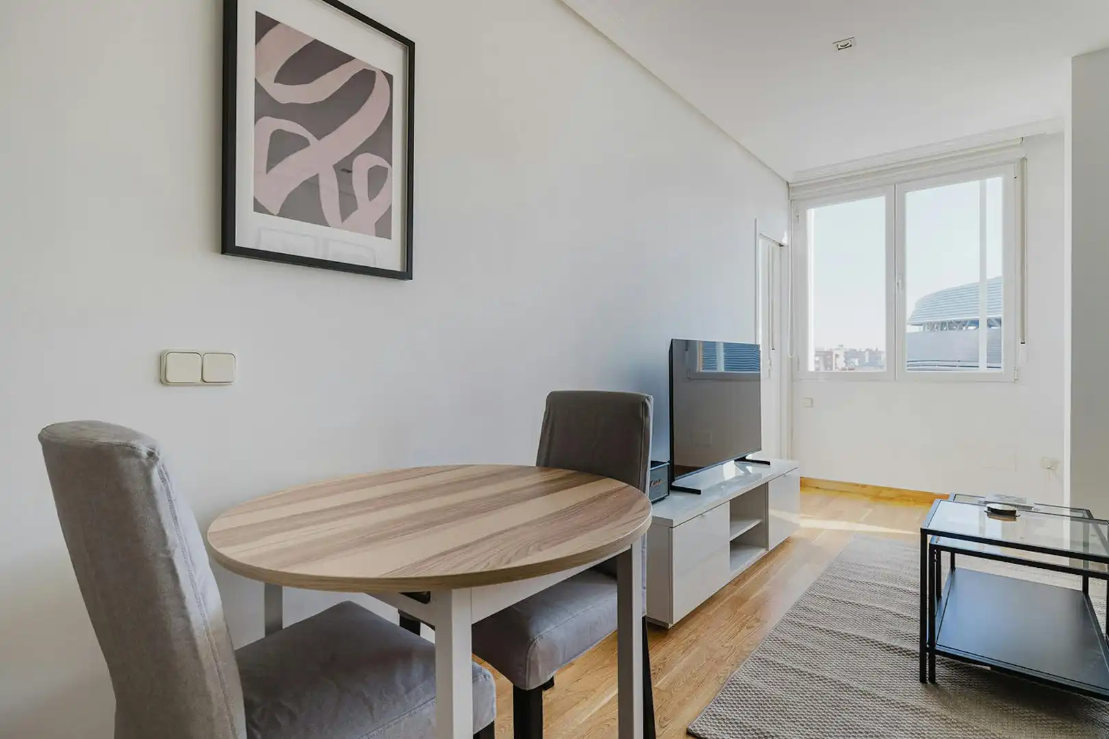 Wohnzimmer von Wohnung zur Miete in Madrid mit Klimaanlage, Heizung und Möbliert